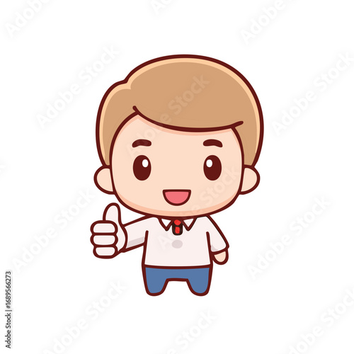 A happy person giving a thumbs up