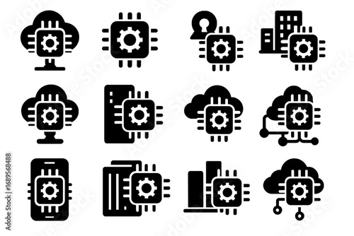 Containerized saas vector hybrid edge ai icon federated builder mobile