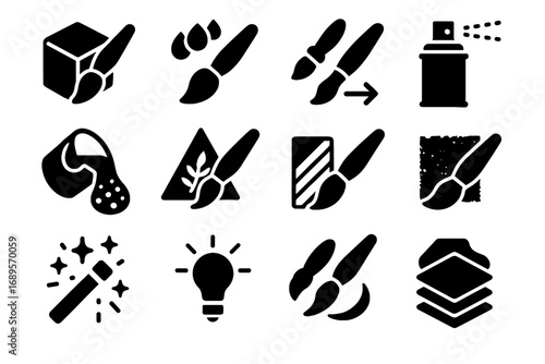 Effects icon brush stencil smart vector tool spray gradient layer painter ar