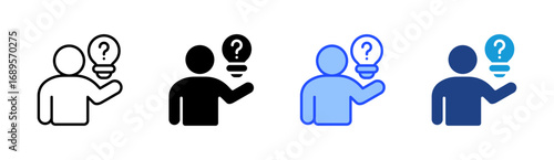 Problem Icon Set Multiple Style Collection