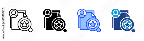 Talent Search Icon Set Multiple Style Collection