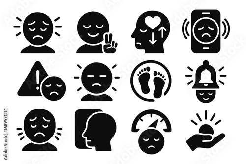 Threshold emotion suggestion reminder warning tracker icons social badge chinese icon grounding