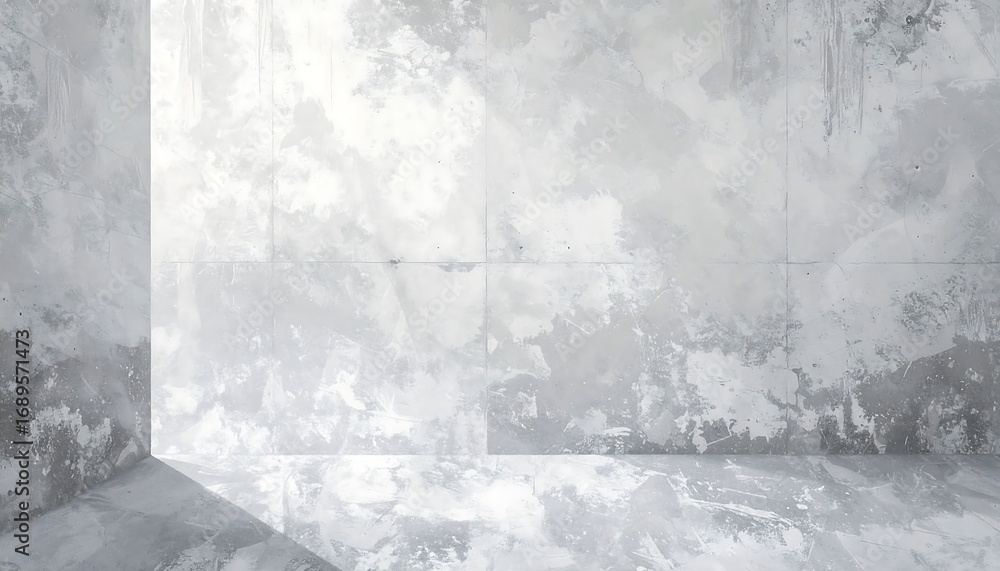 Fototapeta premium Empty, light-filled concrete space