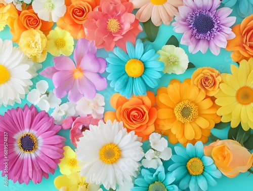 Vibrant Colorful Flower Blossom Background