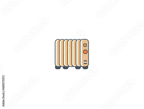 Vector illustration of cartoon room heater