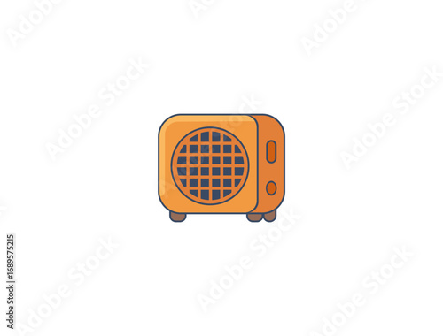 Vector illustration of cartoon room heater