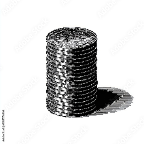 Stacked coins graphic design
