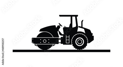 road roller machine compacting ground for construction projects
