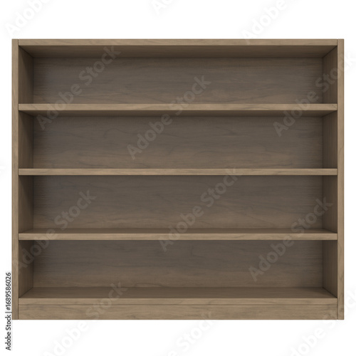 Wood Shelf isolated on transparent background