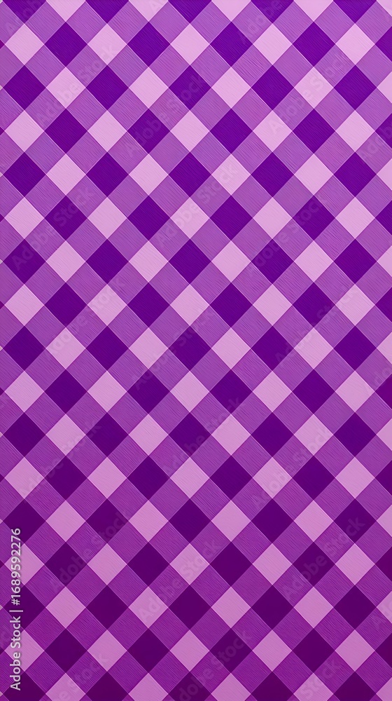 Fototapeta premium 背景素材 ギンガムチェック 紫 Background Gingham Check Purple(Generative AI)