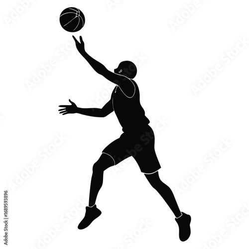 Basketball Player Throwing Alley Oop Pass