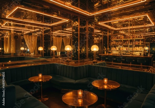 Bartender mixing drinks behind the bar at the New York hotel.