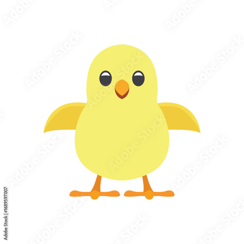 Baby chick easter chicken animal bird emoji symbol sign icon vector illustration isolated flat
