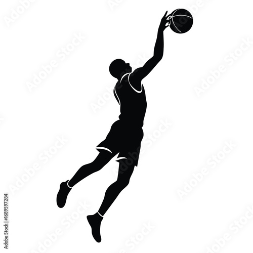 Basketball Player Making Jump Shot Vector