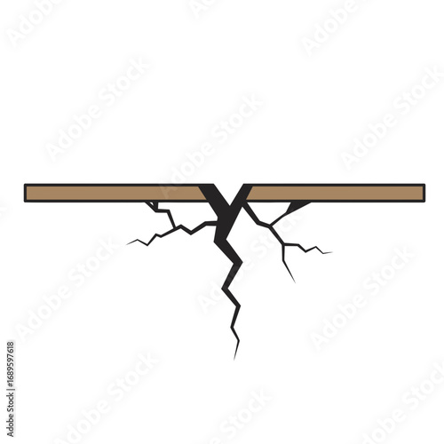 Cracked Ground Surface A Visual Representation of Seismic Activity