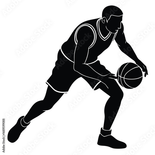 Basketball Player Behind The Back Dribble