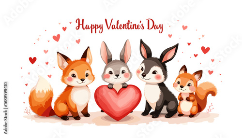 Cute Happy Valentine's day Special, Valentine day poster, cute cliparts, romantic cliparts ,valentine, card, holiday, romantic, celebration, happy, pattern,