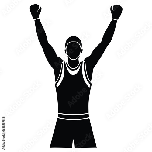 Basketball Player Victory Celebration Vector