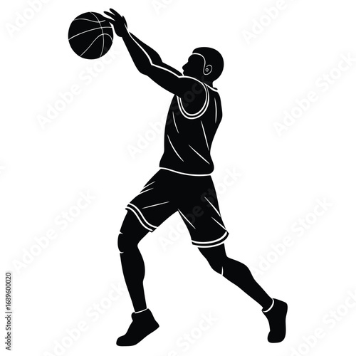 Basketball Player Preparing Shot Illustration
