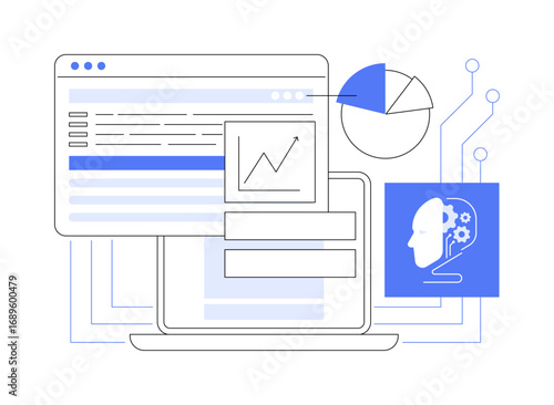 AI-Enhanced Predictive Maintenance abstract concept vector illustration.