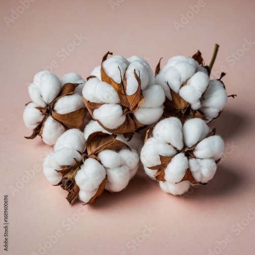 Cotton boll close-up, suitable for natural branding, eco-friendly packaging, seasonal decoration, and lifestyle photography.