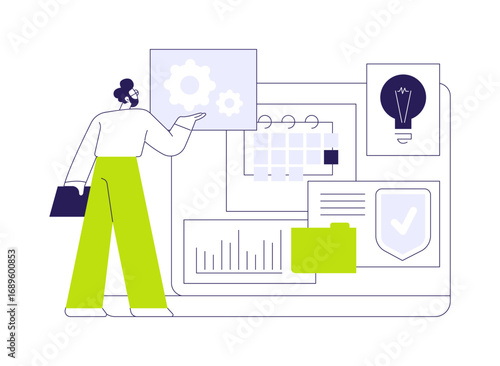 Business process automation abstract concept vector illustration.