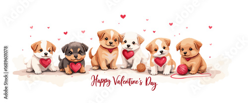 Cute Happy Valentine's day Special, Valentine day poster, cute cliparts, romantic cliparts , 