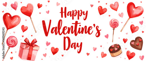 Cute Happy Valentine's day Special, Valentine day poster, cute cliparts, romantic cliparts , 