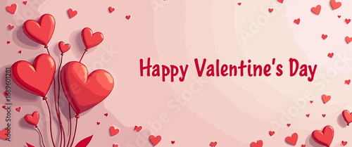 Cute Happy Valentine's day Special, Valentine day poster, cute cliparts, romantic cliparts , 