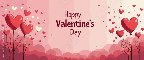 Cute Happy Valentine's day Special, Valentine day poster, cute cliparts, romantic cliparts , 
