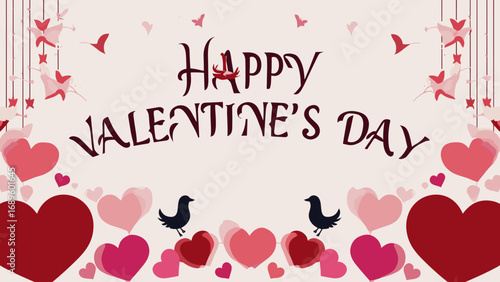 Cute Happy Valentine's day Special, Valentine day poster, cute cliparts, romantic cliparts , 
