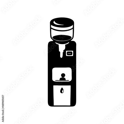 Vector art of water cooler dispenser for providing refreshing hydration in offices, schools, and public spaces for convenience