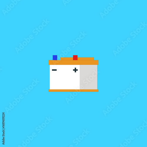 Battery icon logo flat vector design