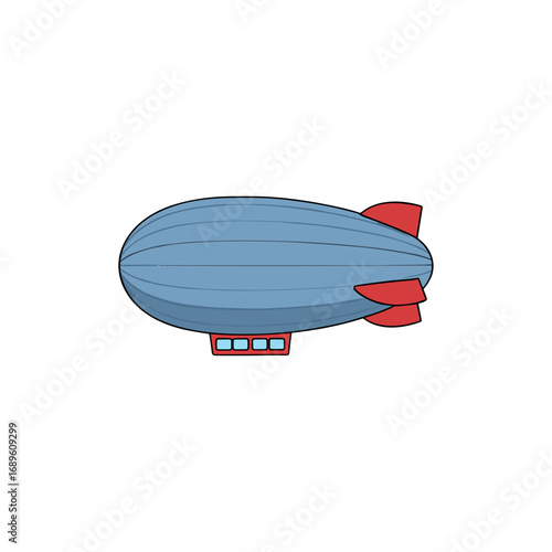 Air blimp, Thermla airship icon logo flat vector design