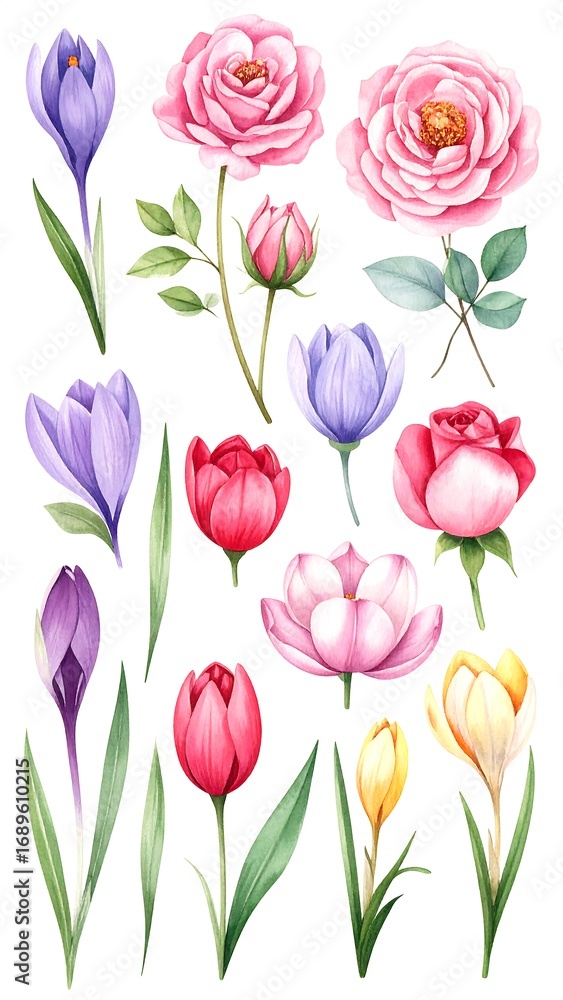 Fototapeta premium Watercolor floral arrangement (1)