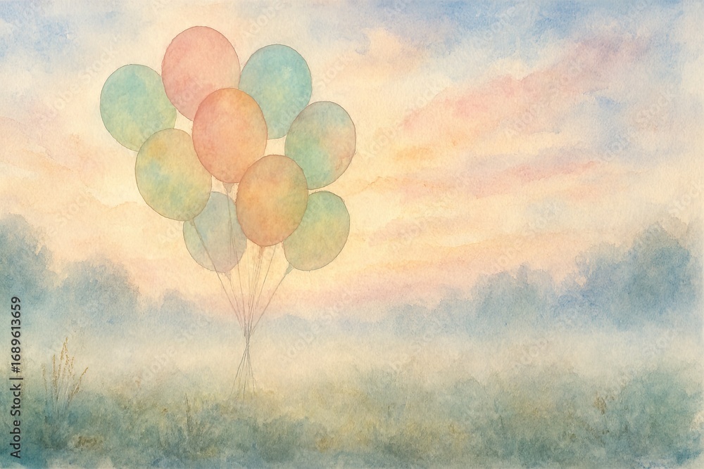 Obraz premium Dreamscape with Floating Colors