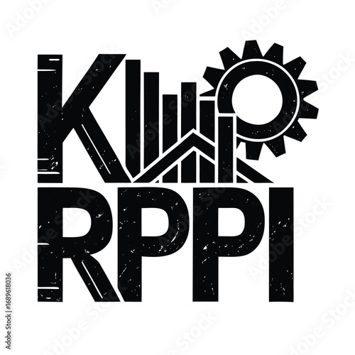 A dynamic 3D illustration of a business plan with gears and text representing a work-in-progress concept for success