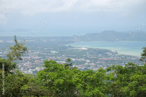 Wallpaper Mural View on the beach, blue sea, sky from a high mountains in Thailand Torontodigital.ca