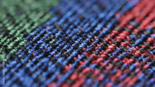 Closeup multicolored fabric texture