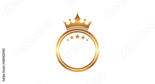 Luxury Golden Crown Logo for Premium Brand or Hotel Identity
