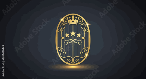 Luxury Golden Crown Logo for Premium Brand or Hotel Identity
