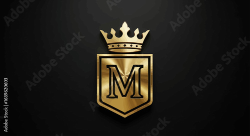 Luxury Golden Crown Logo for Premium Brand or Hotel Identity