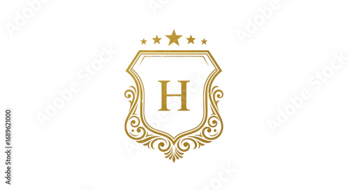 Luxury Golden Crown Logo for Premium Brand or Hotel Identity
