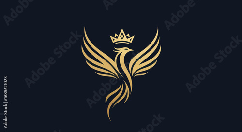 Luxury Golden Crown Logo for Premium Brand or Hotel Identity
