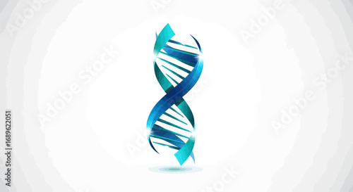 Stylized illustration of a wave cresting, with shades of turquoise and blue, against a white background, creating a dynamic circular motion.