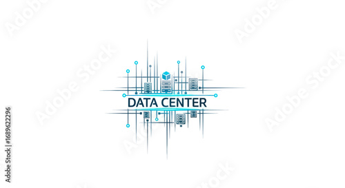 Stylized illustration of a wave cresting, with shades of turquoise and blue, against a white background, creating a dynamic circular motion.