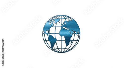 Stylized illustration of a wave cresting, with shades of turquoise and blue, against a white background, creating a dynamic circular motion.