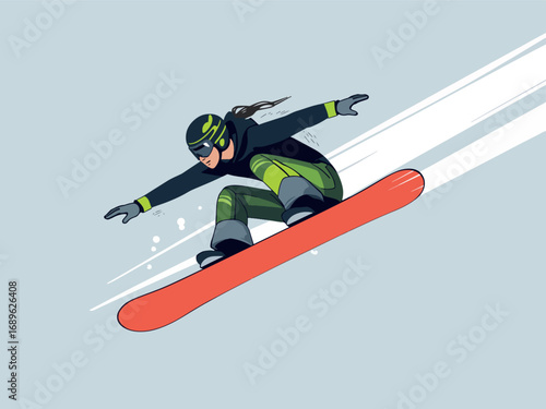 Snowboarder Jumping in the Air