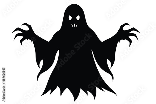 Scary Ghost Shadows Spooky Vector Art