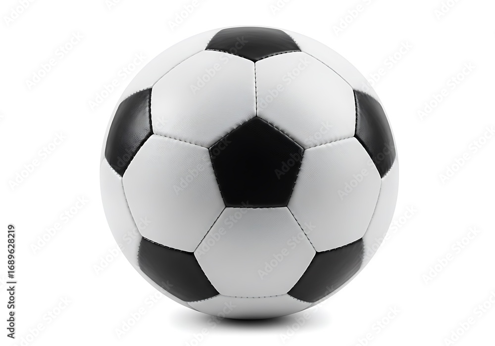 Fototapeta premium Soccer ball, Football, isolated on white background, clipping path, full depth of field